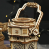 ROBOTIME Wooden 3D Puzzles - LED Music Box Victorian Lamp