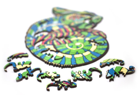 EWA Wooden 2D Puzzle - Chameleon Puzzle