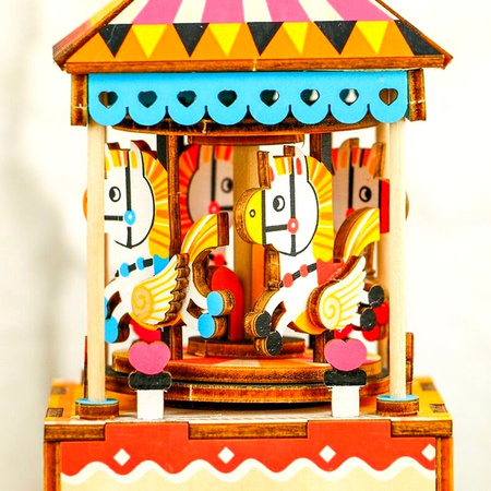 ROBOTIME Wooden 3D Puzzles - Carousel Posse