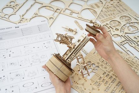 ROBOTIME Wooden 3D Puzzle - Positive Flight Control Tower