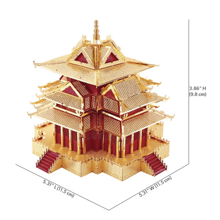 Piececool Puzzle Metalowe Model 3D - Strażnica Zakazanego Miasta