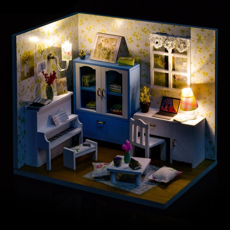 LITTLE STORY Miniature House Kit DIY Wooden LED Model - Anna's Room