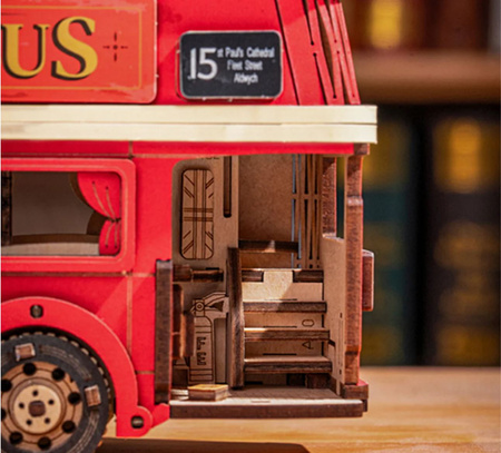 ROBOTIME Drewniane Puzzle 3D - Motocykl Cruiser