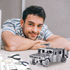 Piececool Puzzle Metalowe Model 3D - Wojskowy Pojazd Terenowy