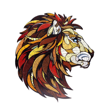 EWA Wooden 2D Puzzle - Lion Puzzle