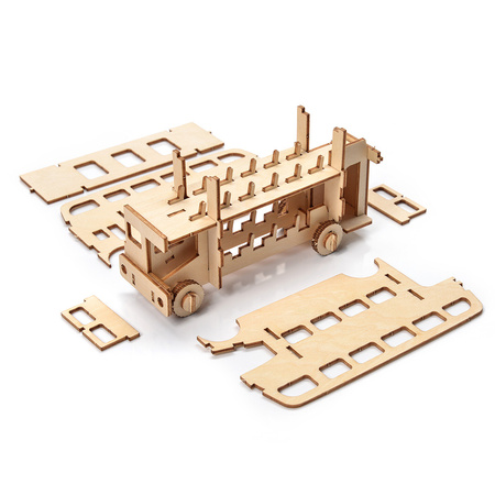 Little Story Wooden Model 3D Puzzle - Bus