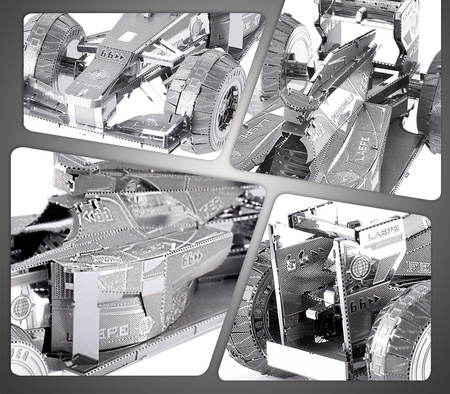 Piececool Puzzle Metalowe Model 3D - Wyścigówka