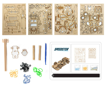 Smartivity Wooden Mechanical 3D Puzzle - Speedster Racer