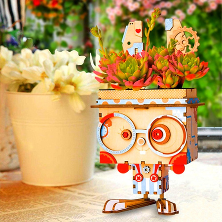 ROBOTIME 3D Wooden Puzzle - Flower Pot Rabbit