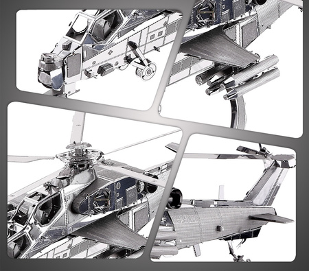 Piececool Puzzle Metal 3D Model - Helicopter WUZHI-10