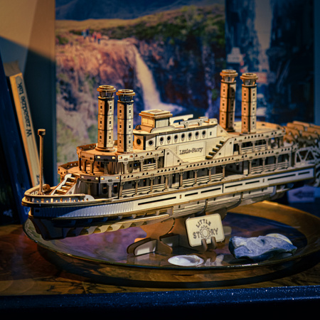 Little Story Drewniane Puzzle Model 3D - Parowiec