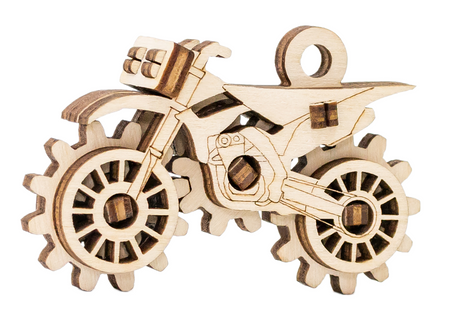 EWA Wooden 3D Puzzle - Motocross