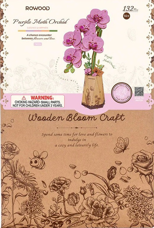 ROBOTIME Drewniane Puzzle 3D - Motocykl Cruiser