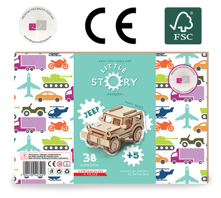 Little Story Wooden Model 3D Puzzle - Jeep