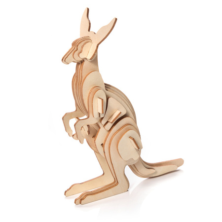 Little Story Wooden Model 3D Puzzle - Kangaroo