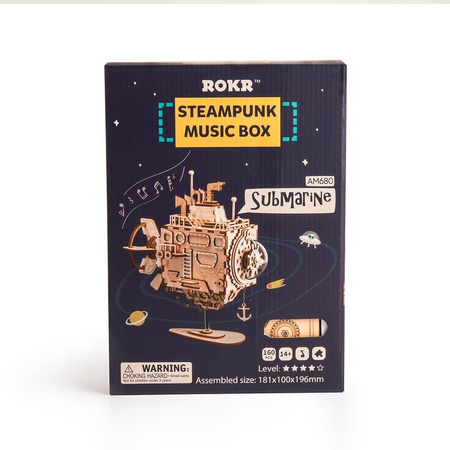 ROBOTIME Wooden 3D Puzzle - Steampunk Underwater Boat Poser