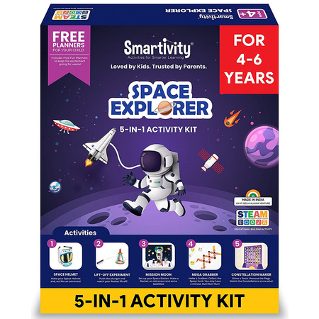 Smartivity Wooden Mechanical 3D Puzzle - Space Explorers