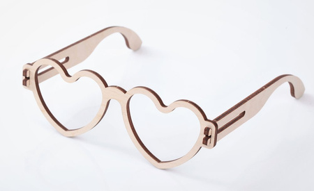 Mr.Playwood Wooden 3D Puzzle - Heart Glasses