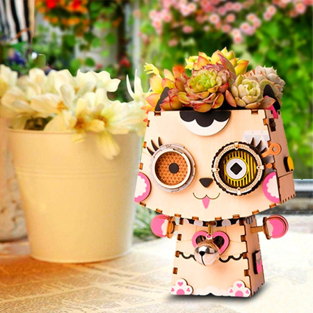 ROBOTIME 3D Wooden Puzzle - Flower Pot Cat