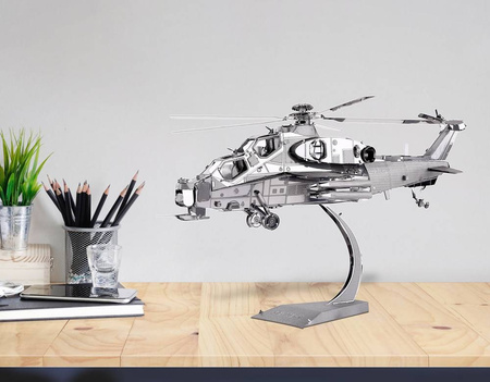 Piececool Puzzle Metalowe Model 3D - Helikopter WUZHI-10