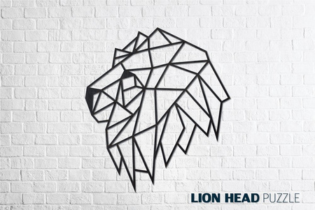 EWA Wooden 3D Puzzle - Lion's Head Decoration