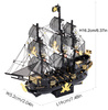 Piececool Puzzle Metalowe Model 3D - Statek Czarna Perła