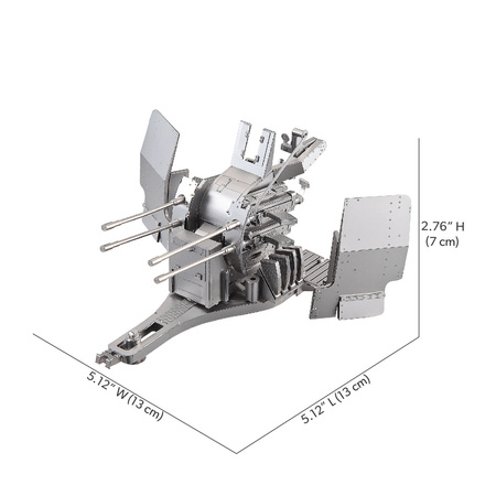 Piececool Puzzle Metalowe Model 3D - Działko Przeciwlotnicze 20MM FLAKVIERLING 38