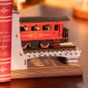 ROBOTIME Składany Drewniany Model 3D LED - Book Nook Pociąg Stulecia