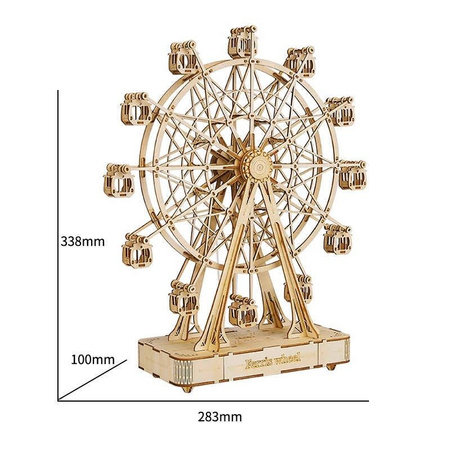 ROBOTIME Drewniany Model Puzzle 3D Diabelski Młyn Pozytywka