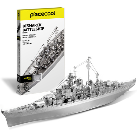 Piececool Puzzle Metalowe Model 3D - Statek Bojowy Bismarck