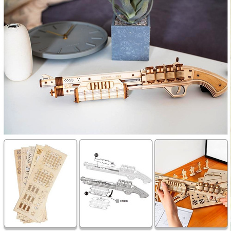 ROBOTIME 3D Wooden Puzzle - Shotgun