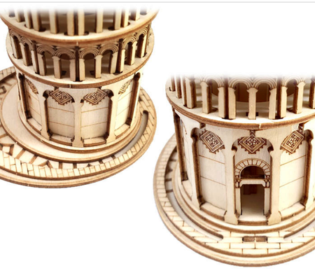 ROBOTIME Drewniane Puzzle 3D - Krzywa Wieża