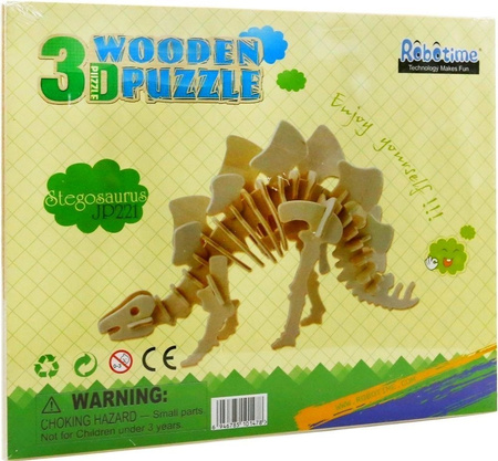 ROBOTIME Wooden 3D Puzzle - Dinosaur Stegosaurus