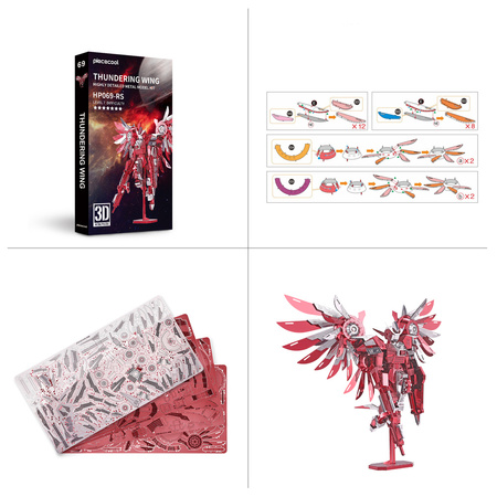 Piececool Puzzle Metal 3D Model - Mech Robot "Thundering Wings."