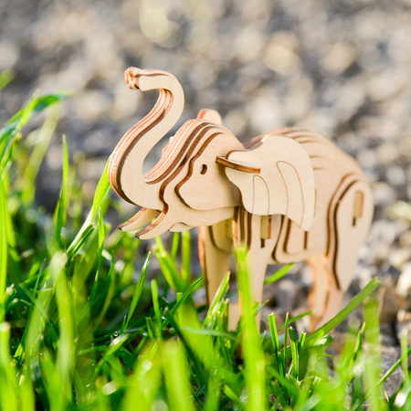 Little Story Wooden Model 3D Puzzle - Elephant