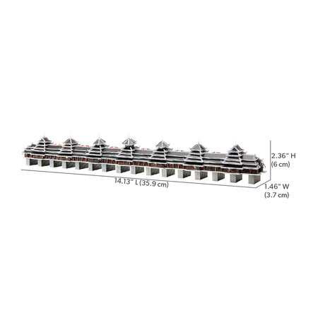 Piececool Metal Puzzle 3D Model - Wind and Rain Bridge