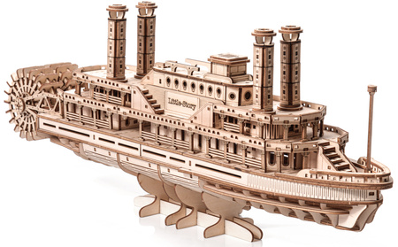 Little Story Drewniane Puzzle Model 3D - Parowiec