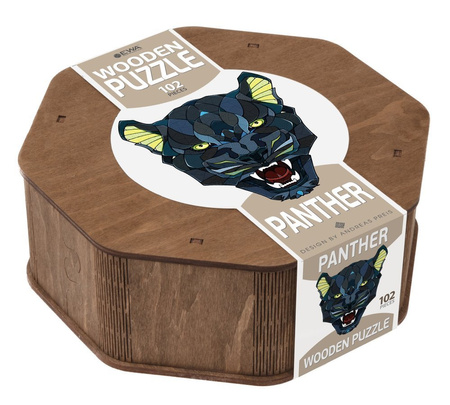 EWA Wooden 2D Puzzle - Panther Puzzle