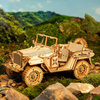 ROBOTIME Drewniane Puzzle 3D - Jeep Wojskowy