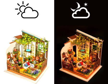 ROBOTIME Folding Wooden LED Model - Garden