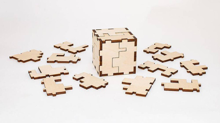 EWA Wooden 3D Puzzle - Cube