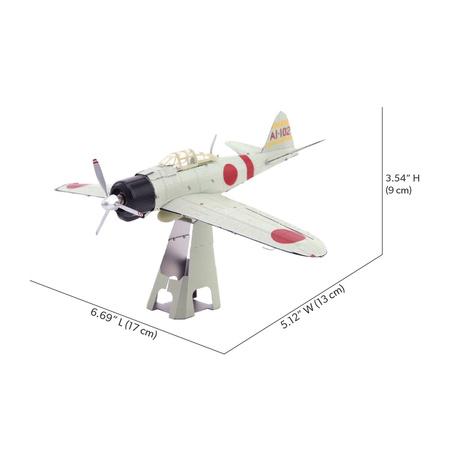 Piececool Puzzle Metal 3D Model - Mitsubishi A6M Zero Airplane 