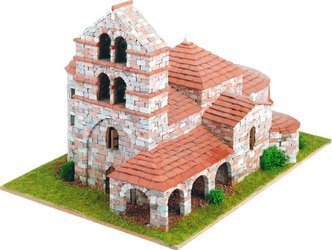 DOMUS KITS Składany Domek z Cegły 3D - Kościół San Salvador De Cantamuda