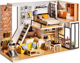 LITTLE STORY Składany Drewniany Model LED - Claudia's Apartment