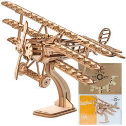 Little Story Drewniane Puzzle Model 3D - Samolot Trójpłat