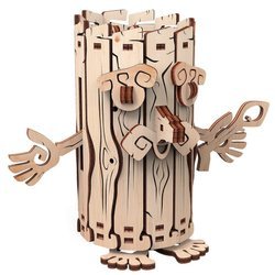 Mr.Playwood Drewniane Puzzle 3D - Skarbonka Leśny Duch
