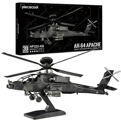 Piececool Puzzle Metalowe Model 3D - Helikopter AH-64 Apache
