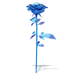 Piececool Puzzle Metalowe Model 3D - Niebieska Róża