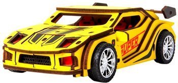 ROBOTIME Drewniane Puzzle 3D Ruchomy Samochód Sportowy