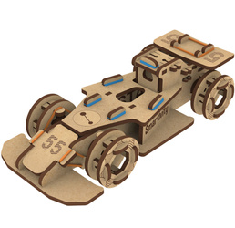 Smartivity Drewniane Mechaniczne Puzzle 3D - Wyścigówka Speedster